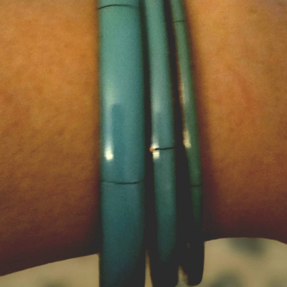 Vintage Blue Bangles - Set of 3 - Picture 7 of 7